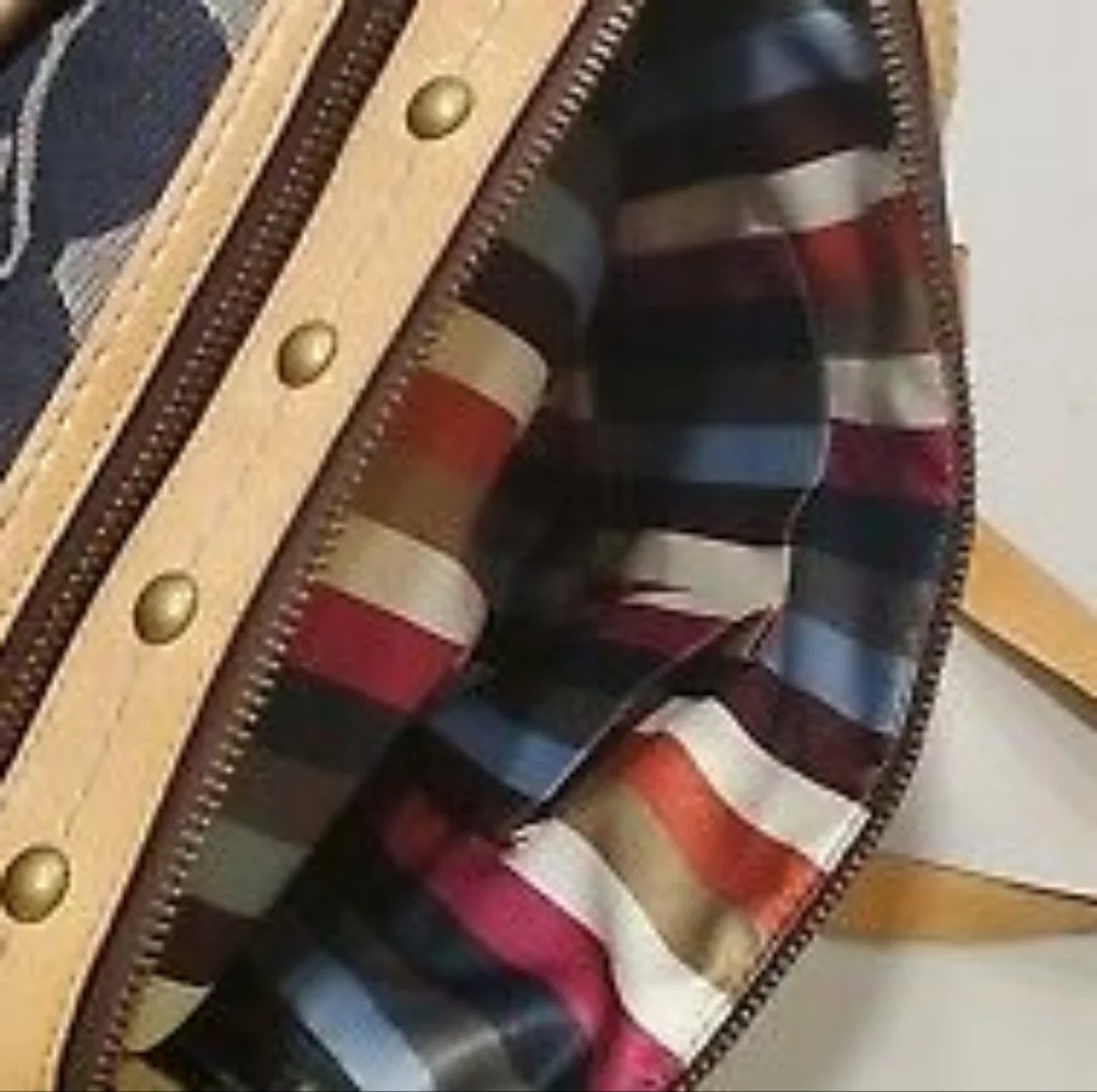 Coach, Logo printed Blue Canvas with leather trim and handles - Picture 3 of 10